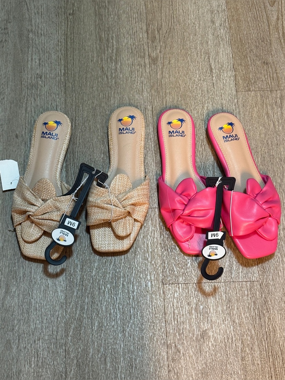 MAUI ISLAND BUNDLE OF PINK AND TAN SANDALS SIZE 9M
